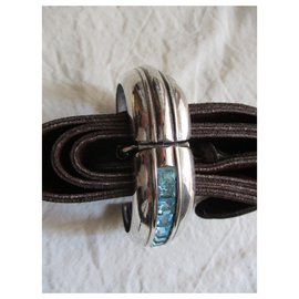 Givenchy-Crystal cuff bracelet.-Silvery,Light blue