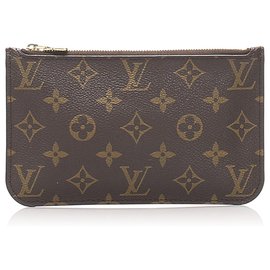 Louis Vuitton-Louis Vuitton Brown Monogram Neverfull Pouch-Brown