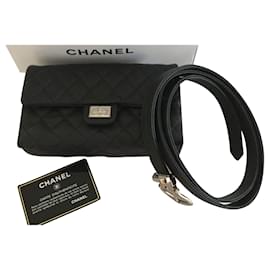 Chanel-Uniforme Chanel  2,55 Bolsa de cinto caviar preto-Preto