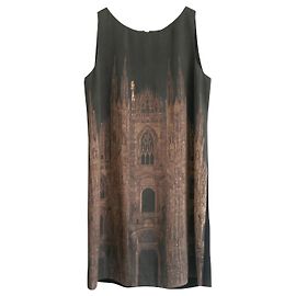 Moschino Cheap And Chic Notre Dame Print Kleid Schwarz
