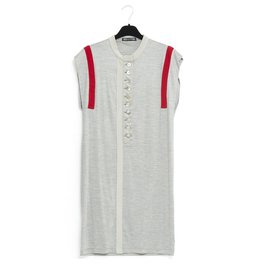 Balenciaga-GRAY SHIRT RED FR38-Grey