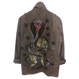 Philipp Plein Chaquetas Caqui