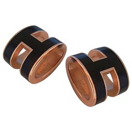 Hermès ORECCHINI POP H. Nero