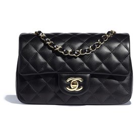 CHANEL MINI SACO RETANGULAR Preto
