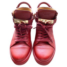 Buscemi Baskets en cuir Rouge