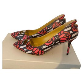 Charlotte Olympia-Charlotte Olympia pumps with rose print-Red