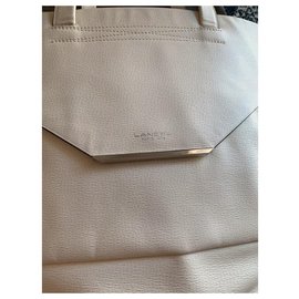 Lancel-Lancel Enveloppe leather bag-Beige