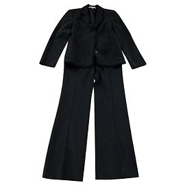 Ensemble Tailleur Pantalon Noir Dimension à Rayure Tennis Blanche Noir