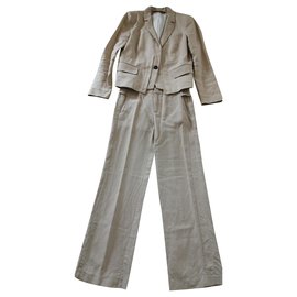 Comptoir Des Cotonniers-Conjunto de traje pantalón de lino-Beige