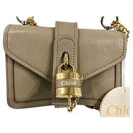 Chloé Mini bolsa de ombro com corrente Chloe Aby Cinza