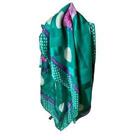Linda echarpe Pierre Balmain Rosa Verde Turquesa