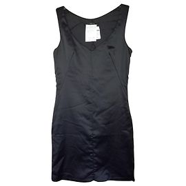 John Richmond Abito da cocktail da sera elegante nero completamente foderato Nero