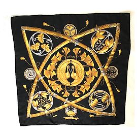 Hermès Príncipes daimio do sol nascente Preto Dourado