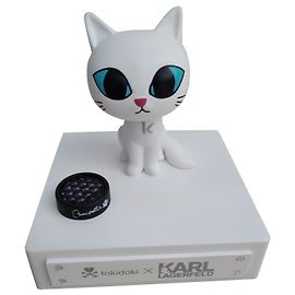 Statuetta Choupette Karl Lagerfeld Bianco