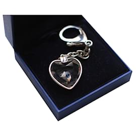 Swarovski-Crystal heart bag charm-Silvery