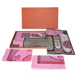 Hermès-Rare Hermès placemat-Pink