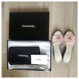 Chanel-Mulas de camélia rosa-Rosa