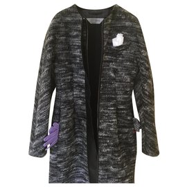 Sportmax Wool Coat Dark Grey Dark grey