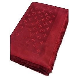 Louis Vuitton red monogram shawl Red