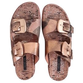 Rachel Zoe Gold camouflage mules Golden