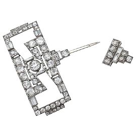 inconnue Spilla Art Déco in platino e diamanti. Altro