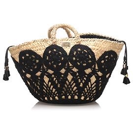 Dolce & Gabbana Dolce&Gabbana Brown Straw Tote Bag Brown Black Beige