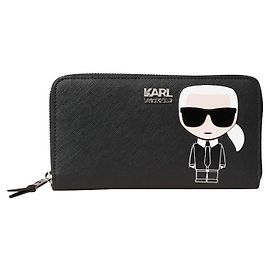 Carteira nova KARL LAGERFELD Compagnon IKONIK Preto
