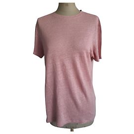 Camiseta Sandro de lino rosa Rosa