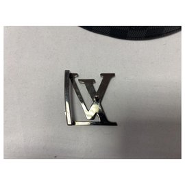 Louis Vuitton-cinturón inicial-Negro
