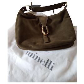 Minelli Sacs à main Kaki Lavande