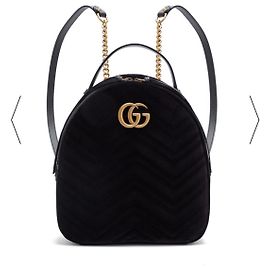 Gucci Marmont Rucksack Schwarz