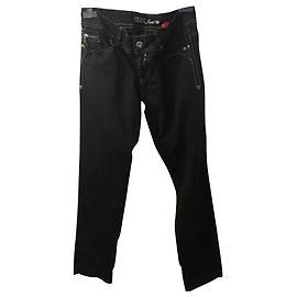 Vaqueros Guess Straightleg Negros de Algodón Negro