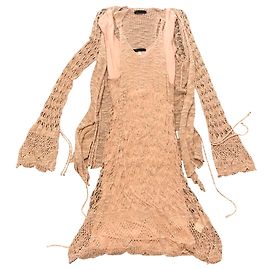 Pinko Strickkleid und Cardigan Set Nude Andere