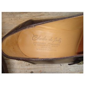 Autre Marque-Charles de batz buckle shoes new condition-Dark brown