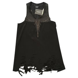 Autre Marque Marcelo Burlon Black Top Polyester Black