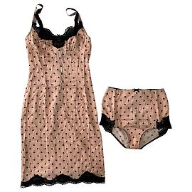 Dolce & Gabbana Conjunto de ropa interior de seda estampada Multicolor