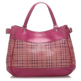 burberry pink tote bag