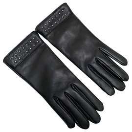 Alexander Mcqueen-ALEXANDER MCQUEEN STUDDED GLOVES-Black
