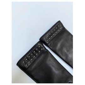 Alexander Mcqueen-ALEXANDER MCQUEEN STUDDED GLOVES-Black
