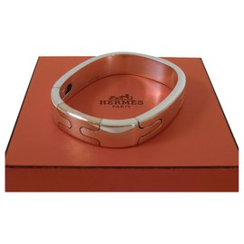 Hermès-Bracelet Jonc Hermès Mixte-Argenté