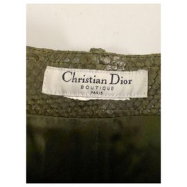 Christian Dior-Pantalones desfile Dior A / H 2001-Verde oliva