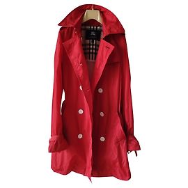 IMPERMÉABLE BURBERRY EN POLYESTER ROUGE Rouge