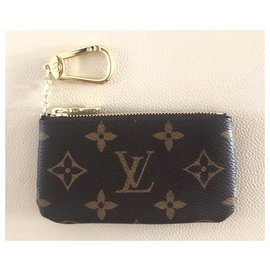 Louis Vuitton-Portachiavi Louis Vuitton in tela monogram-Marrone
