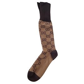 Gucci Meia Princeton GG Marrom Chocolate Damier ebene