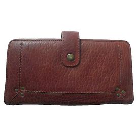 JEROME DREYFUSS Caramel checkbook holder GOOD CONDITION Brown