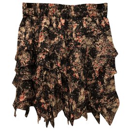 Isabel Marant Etoile-Short skirt-Grey,Dark red,Dark grey