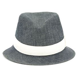 Chapéu Trilby Hermès em denim azul Azul