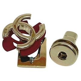 Fermeture CHANEL CC Turnlock métal doré Bijouterie dorée