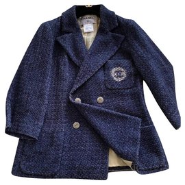 Chanel-CC logo weed jacket-Navy blue