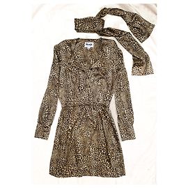 Rouje Solal Midi Kleid Leopardenprint